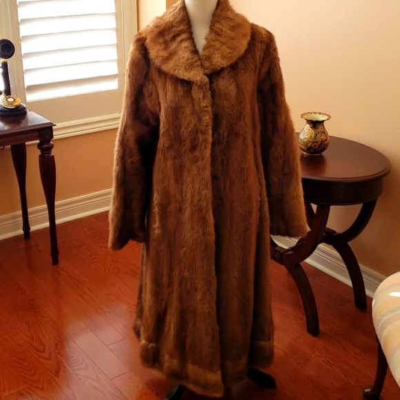 Jackets & Blazers - Vintage fur custom-made fur coat.